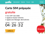 Carte SIM prépayée Gratuite Yallo