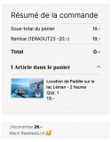 2 heures de Paddle pour 0CHF ! Bon de 20CHF de rabais valable sur TOUTES les offres du site !