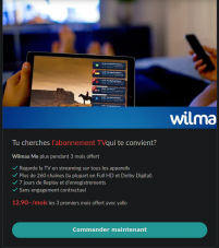 Wilmaa 3 mois gratuits pour clients yallo