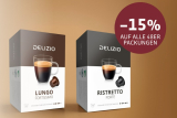 Delizio : 15% de réduction sur tous les paquets de 48 capsules de café et sur les 96 et 192 capsules