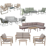 Différents ensembles de meubles de jardin en promotion chez XXXLutz et Mömax