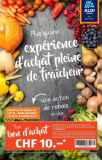 Aldi – Coupon de 10 CHF de réduction dès 50 CHF d’achat, valable samedi 14.11.20