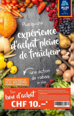 Aldi – Coupon de 10 CHF de réduction dès 50 CHF d’achat, valable samedi 14.11.20