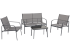 Ensemble de meubles de jardin HAPPY avec deux fauteuils, canapé deux places et table basse pour 60 francs chez Conforama