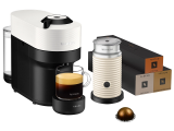 KRUPS NESPRESSO Vertuo Pop White Bundle Machine à café à capsules + Mousseur à lait + CHF 70.- de café offert