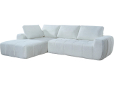 Canapé d’angle FLEXI tissu blanc chez Conforama