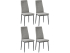 Ensemble de 4 chaises en tissu chez Conforama (capacité de charge de 110 kg)