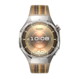 HUAWEI Watch GT6 Pro Smartwatch (46 mm, acier inoxydable, titane, bracelet marron)