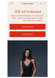 Calvin Klein -20% sur une sélection de sous-vêtements à partir de CHF 50.- d’achat