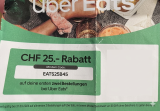 Uber Eats : CHF 25.- de réduction sur les deux premières commandes (MBW CHF 35.-)