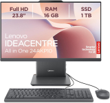 Lenovo IdeaCentre All-In-One PC 24AKP10 (23,8″, FHD IPS, Ryzen 5 220, 16 Go, 1 To, souris, clavier, Win 11)