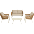 Ensemble de salon de jardin beige Liva en rotin synthétique en vente chez Livique (379 CHF à retirer sur place)
