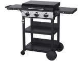 OHMEX Plancha à gaz (3 brûleurs, tables latérales, sans tuyau de gaz)