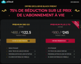 500 GO pour 122.5 €, 2TO en cloud pour 245€ à vie