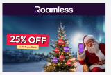 Roamless – Cadeau du Nouvel An du Père Noël pour toi  Obtenez 25% de réduction sur toutes les dates de voyage