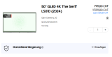 50″ QLED 4K The Serif LS01D (2024) + CADRE MUSICAL GRATUIT