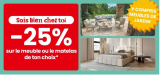 Promotion de réduction Conforama – 25% de réduction sur les meubles et matelas de votre choix