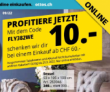 Nouveau bon Ottos  de 10 CHF à partir de 60 CHF