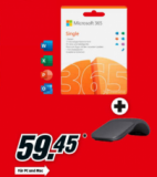 Microsoft Office 365 Single + souris sans fil Microsoft Arc chez MediaMarkt pour moins de 60 francs
