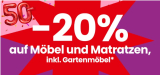 20% de réduction sur les meubles, matelas et meubles de jardin chez Conforama