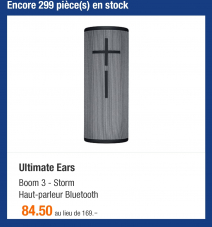 Ultimate Ears Boom 3 – Storm à 74.50 CHF