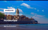 Croisière de 14 nuits avec le MSC Meraviglia au départ de Southampton