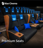 2 sièges blue Cinema Premium avec snacks et boissons / 35% moins cher