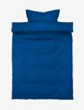 Parure de lit en satin “NELL” 160×210 bleu cobalt (or) en promotion pour retrait en magasin