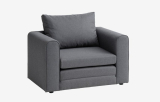 Fauteuil-lit “SKILLEBEKK” en tissu gris foncé / 51% de réduction