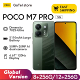 Nouvelle version mondiale POCO M7 Pro 5G avec dimensions 7025-Ultra et écran AMOLED FHD+ 120 Hz