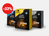 Café Royal : 33% de rabais sur tous les Big Packs + 5/6 francs de rabais à partir d’un montant minimal de commande de 30/35 francs