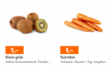 Un franc vitaminé chez Migros : 1kg de carottes ou 500g de kiwis pour 1 franc à partir du mardi 11 janvier