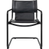 Chaise design Haider en cuir noir (59 x 55 x 83 cm) chez Livique