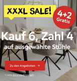 Achetez 6 chaises & obtenez-en 2 gratuites chez XXXLutz (4+2)