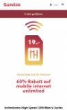 Abonnement internet illimité Sunrise (uniquement internet, pas d’appels) jusqu’à 300 Mo/s de vitesse + 1 Go d’itinérance