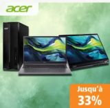 Jusqu’à 33% de réduction sur une sélection de produits Acer chez Fust