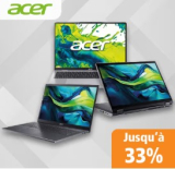 Jusqu’à 33% de réduction sur une sélection de produits Acer chez Fust