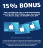 15% de bonus supplémentaire sur la carte-cadeau App Store & iTunes (dès un minimum d’achat de 50 CHF) chez Aldi !