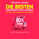 Singles Day chez AliExpress – de nombreux exemples de deals (jeux de boissons, gadgets, objets de consommation, idées cadeaux, etc.)
