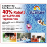 40% de réduction sur les cartes journalières ALPAMARE chez Interdiscount !