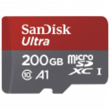 [Réservé aux Clients Premium]: Carte mémoire SanDisk Ultra 200GB microSDXC  + adaptateur jusqu’à 100 Mo/sec, Classe 10, U1, A1 chez Amazon