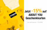 15% de réduction sur les cartes cadeaux ABOUT YOU