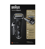 Braun Series9 Sport, 9352cc Rasoir Électrique avec Station de Nettoyage – Noir
