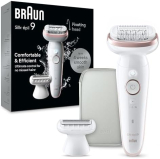 Au nouveau meilleur prix : Braun Silk-épil 9, épilateur avec tête pivotante pour une épilation facile, blanc