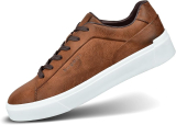 Baskets intemporelles pour hommes Bugatti pour un look polyvalent, sportif et élégant, chaussures à lacets, Cognac (RÉAPPROVISIONNEMENT POUR CERTAINES TAILLES)