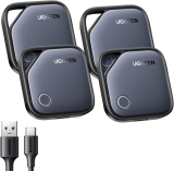 UGREEN Finetrack Pack 4 – Traceur Bluetooth USB-C, compatible avec Apple Find My (uniquement iOS), étiquette intelligente avec une autonomie de batterie jusqu’à 12 mois