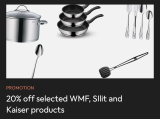 20 % de réduction sur les produits de cuisine de haute qualité WMF !