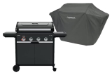 Seulement jusqu’à demain : Barbecue à gaz Campingaz Select 4 EXS SBS + Housse de protection en gris, 146 × 62 × 118 cm