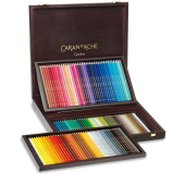 Caran d’Ache crayons de couleur Pablo, 120 pièces dans un coffret en bois chez Office World