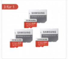 Cartes mémoires Samsung Evoplus 128 GB triple packs